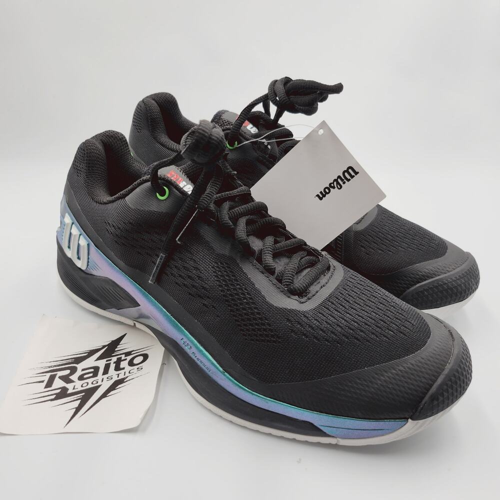 Mens Size 7 Wilson Tennis & Pickleball Shoes Rush Pro 4.0 Blade Black WRS333310